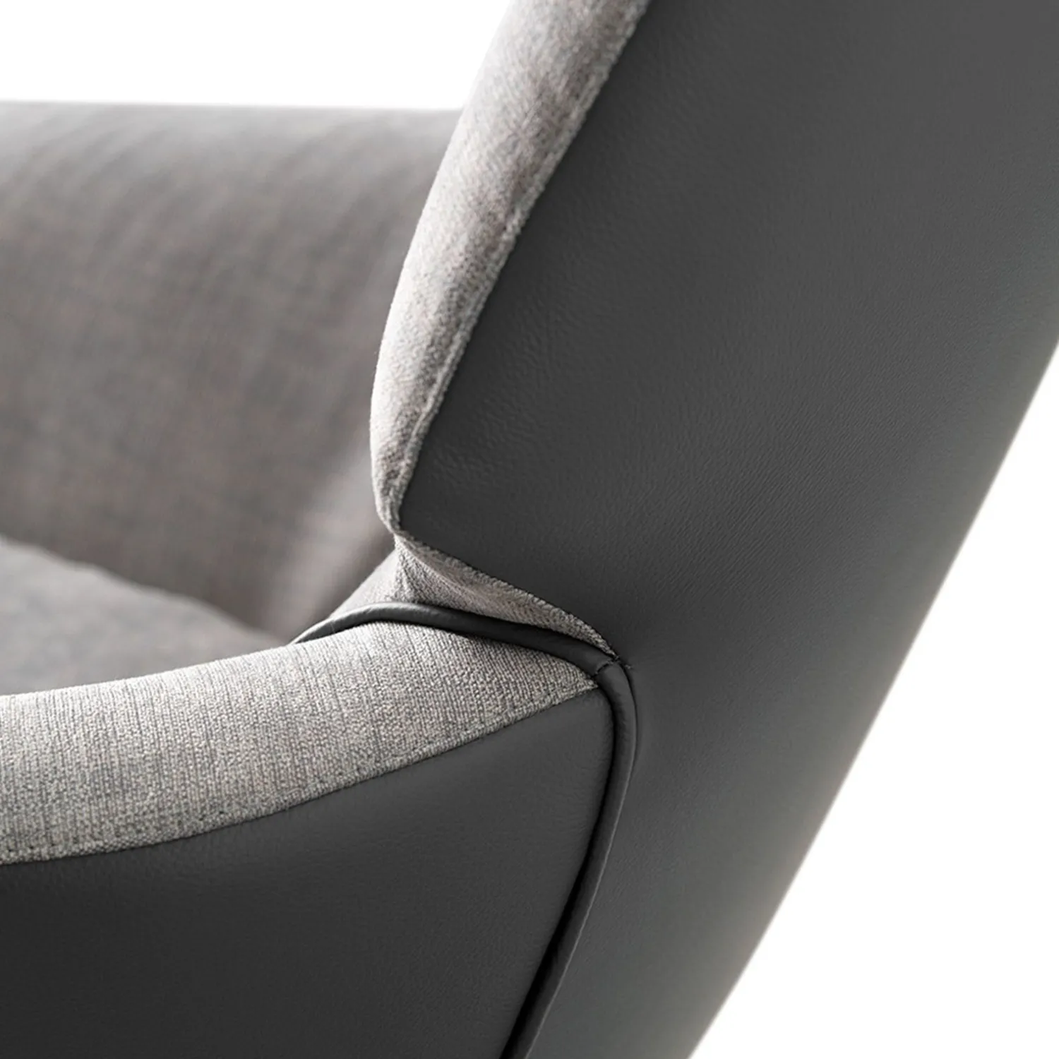 Design Fauteuils|Oorfauteuils-Leolux Lloyd Fauteuil grijs