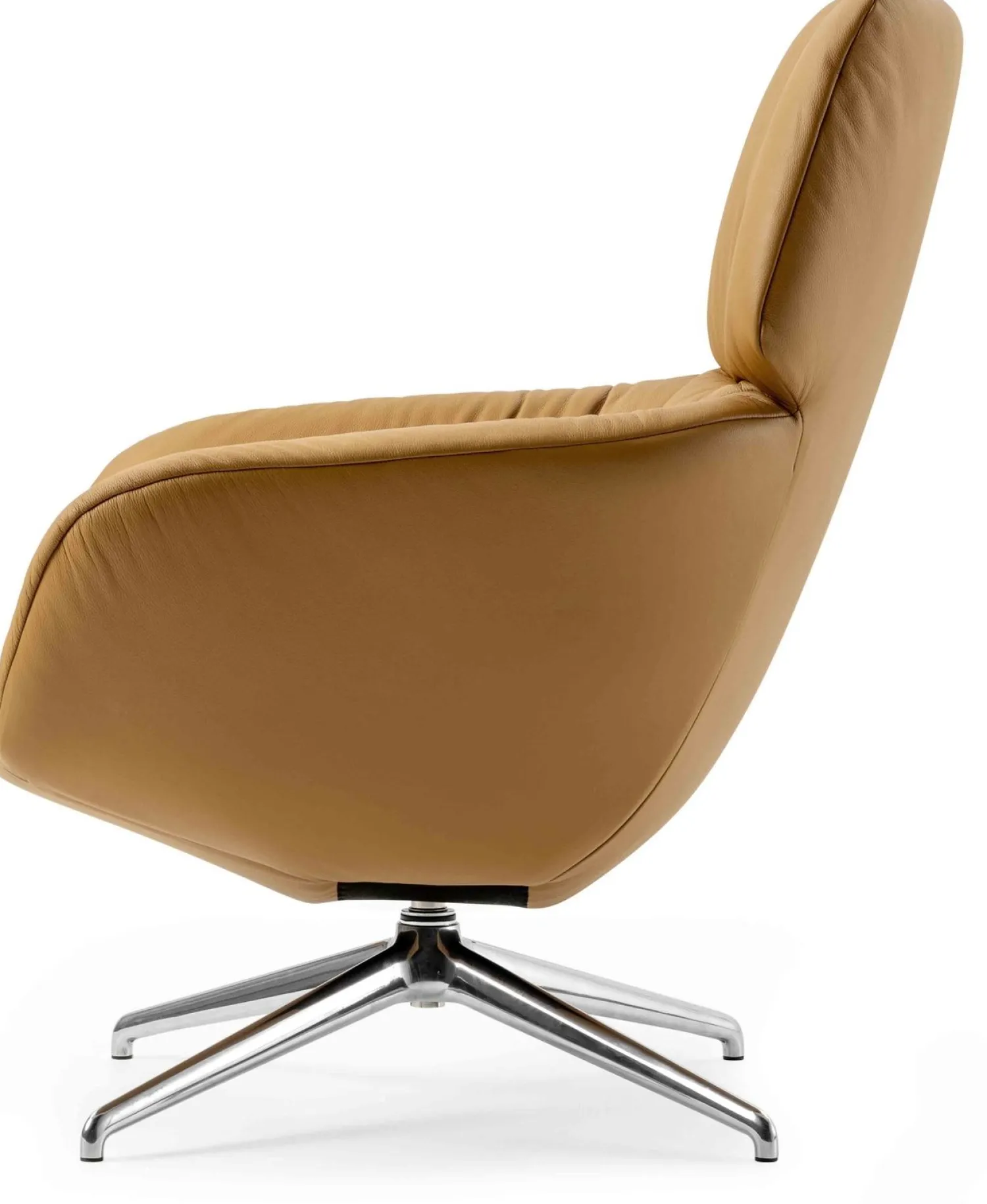 Leren Fauteuils|Relaxfauteuils-Leolux Lodey Plus Fauteuil Brown orange