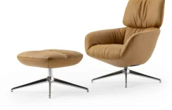 Leren Fauteuils|Relaxfauteuils-Leolux Lodey Plus Fauteuil Brown orange