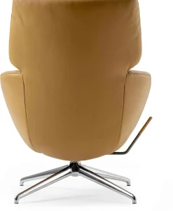 Leren Fauteuils|Relaxfauteuils-Leolux Lodey Plus Fauteuil Brown orange
