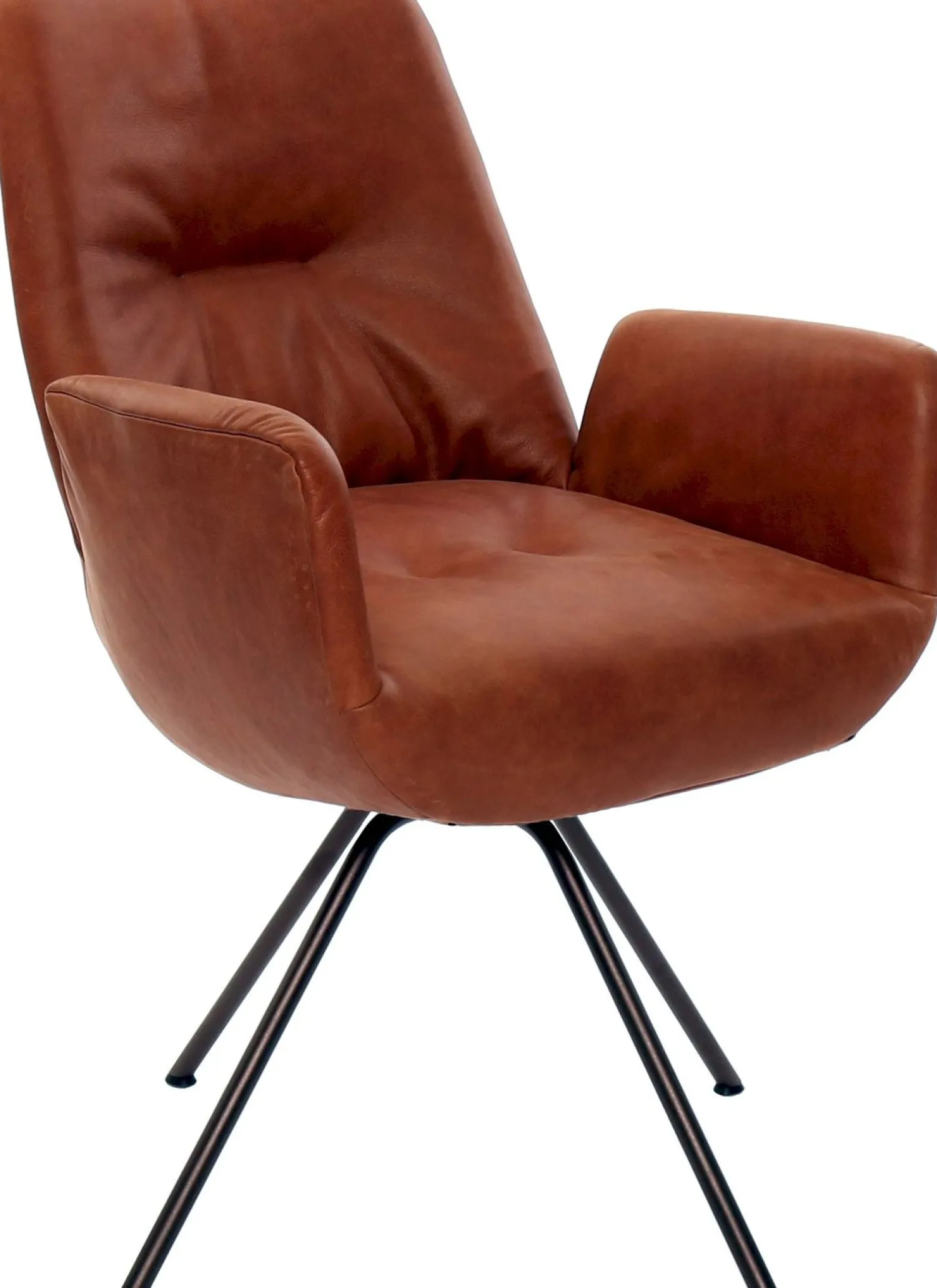 Eetkamerstoelen Met Armleuning-Gealux Lody Eetkamerstoel Cognac
