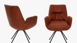 Eetkamerstoelen Met Armleuning-Gealux Lody Eetkamerstoel Cognac