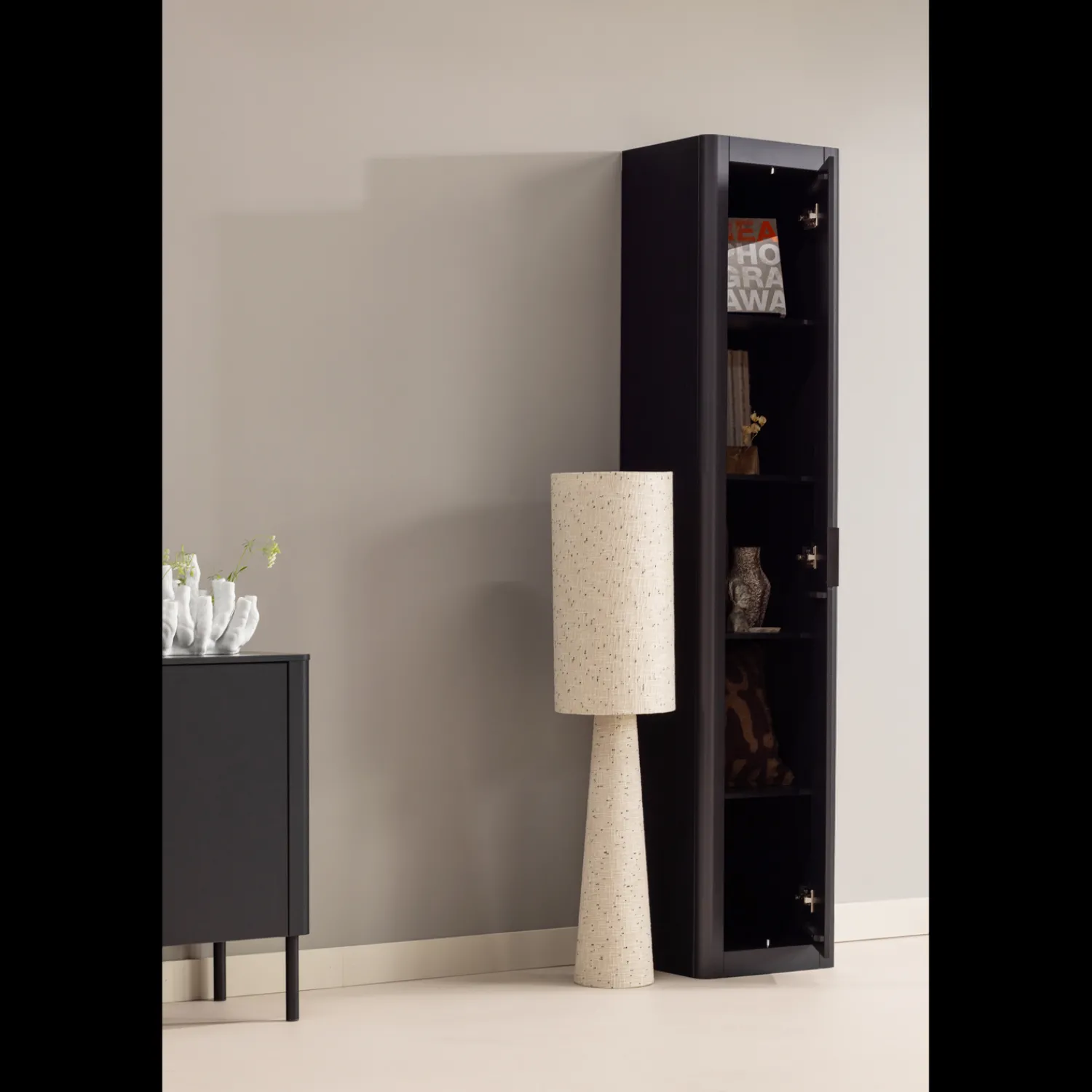 Moderne Vloerlampen|Vloerlampen-WOOOD Loft Stippen Vloerlamp Naturel