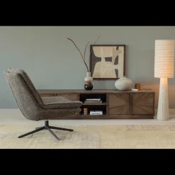 Moderne Vloerlampen|Vloerlampen-WOOOD Loft Strepen Vloerlamp Naturel