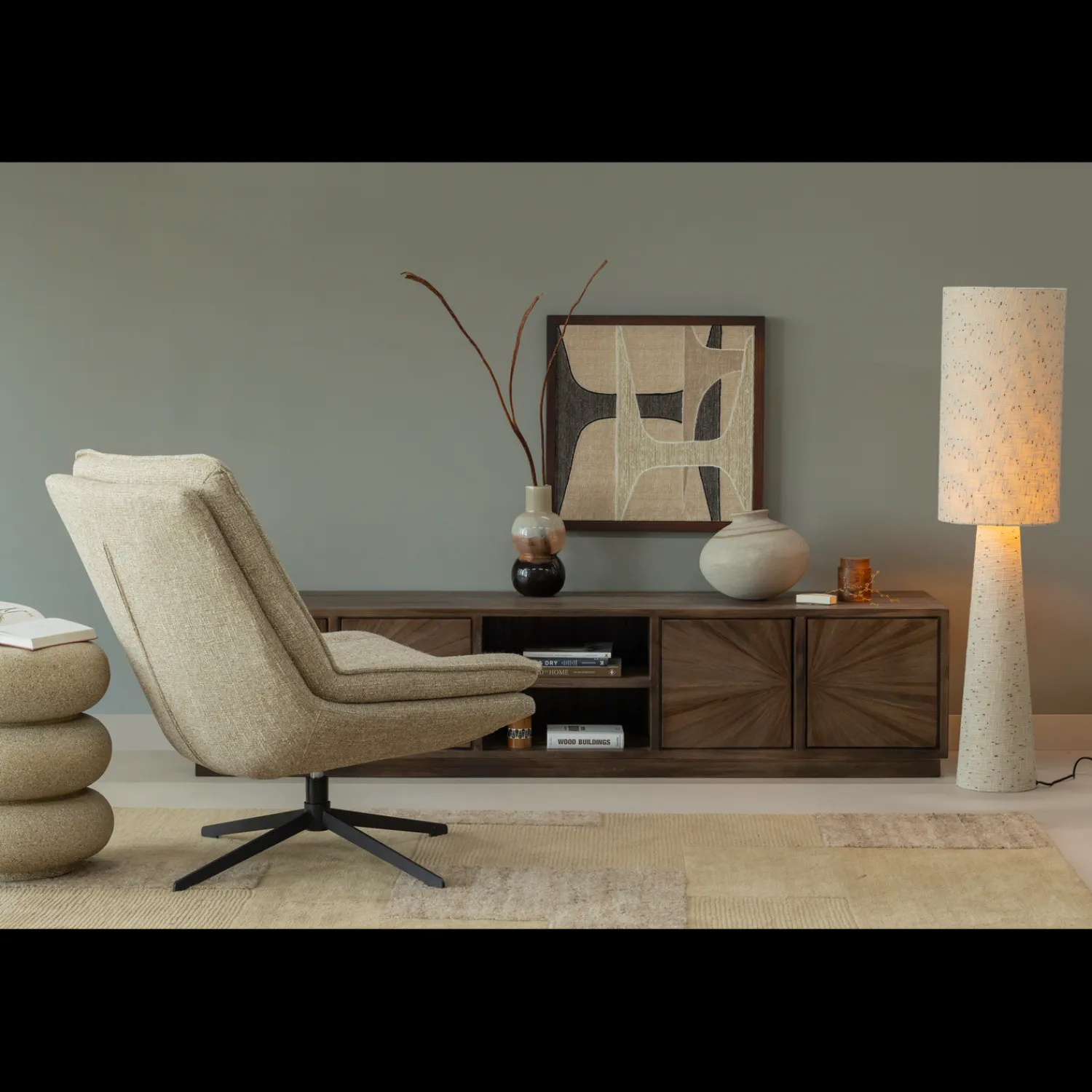 Vloerlampen|Vloerlampen-WOOOD Loft Vloerlamp Natural