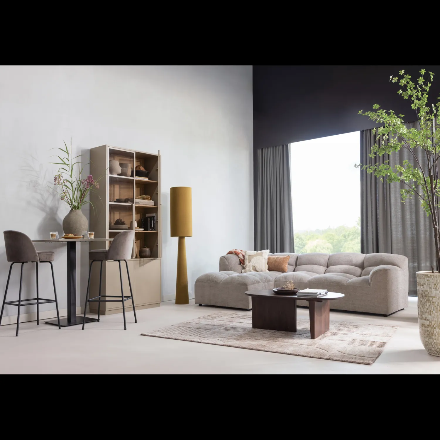 Moderne Vloerlampen|Vloerlampen-WOOOD Loft XL Vloerlamp Tapenade