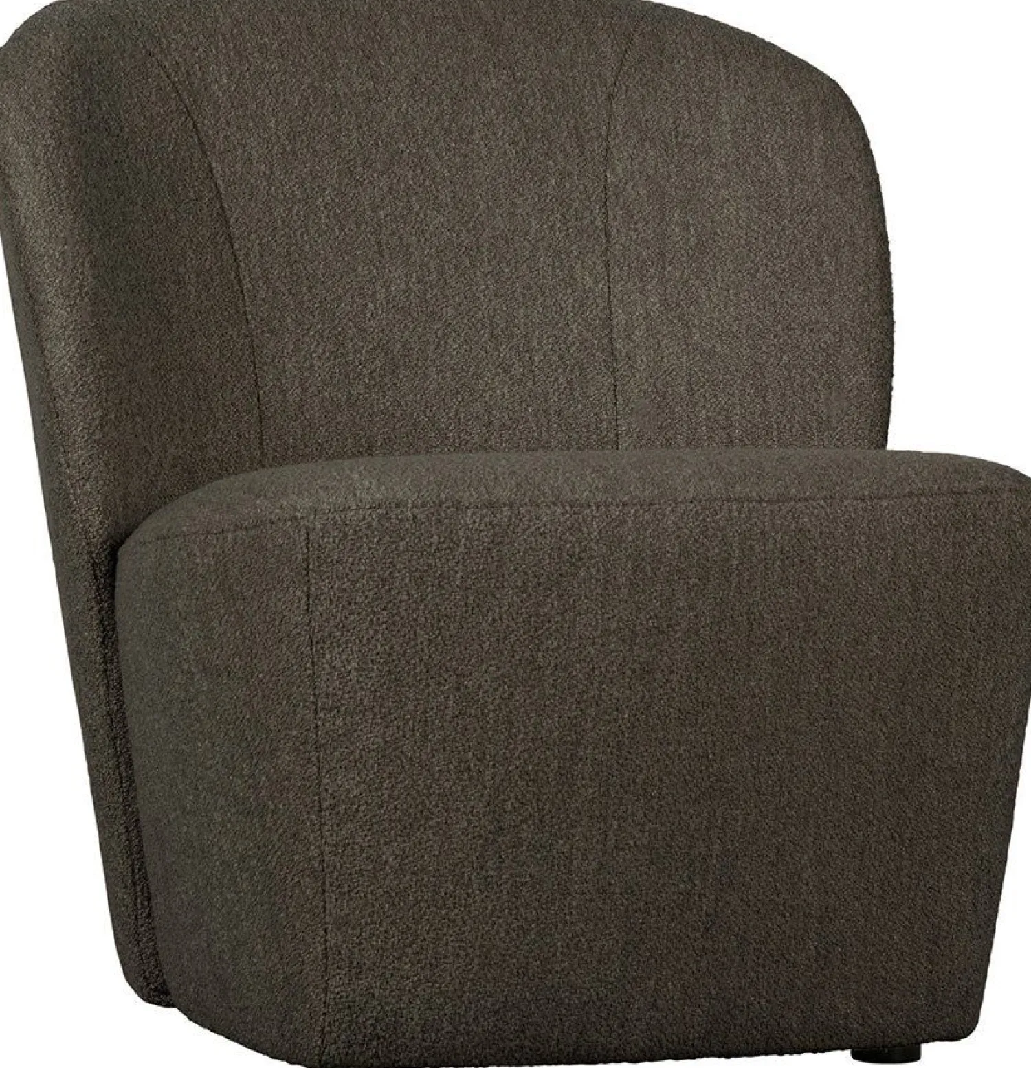 Ronde Fauteuils-vtwonen Lofty Bouclé Fauteuil Bruin