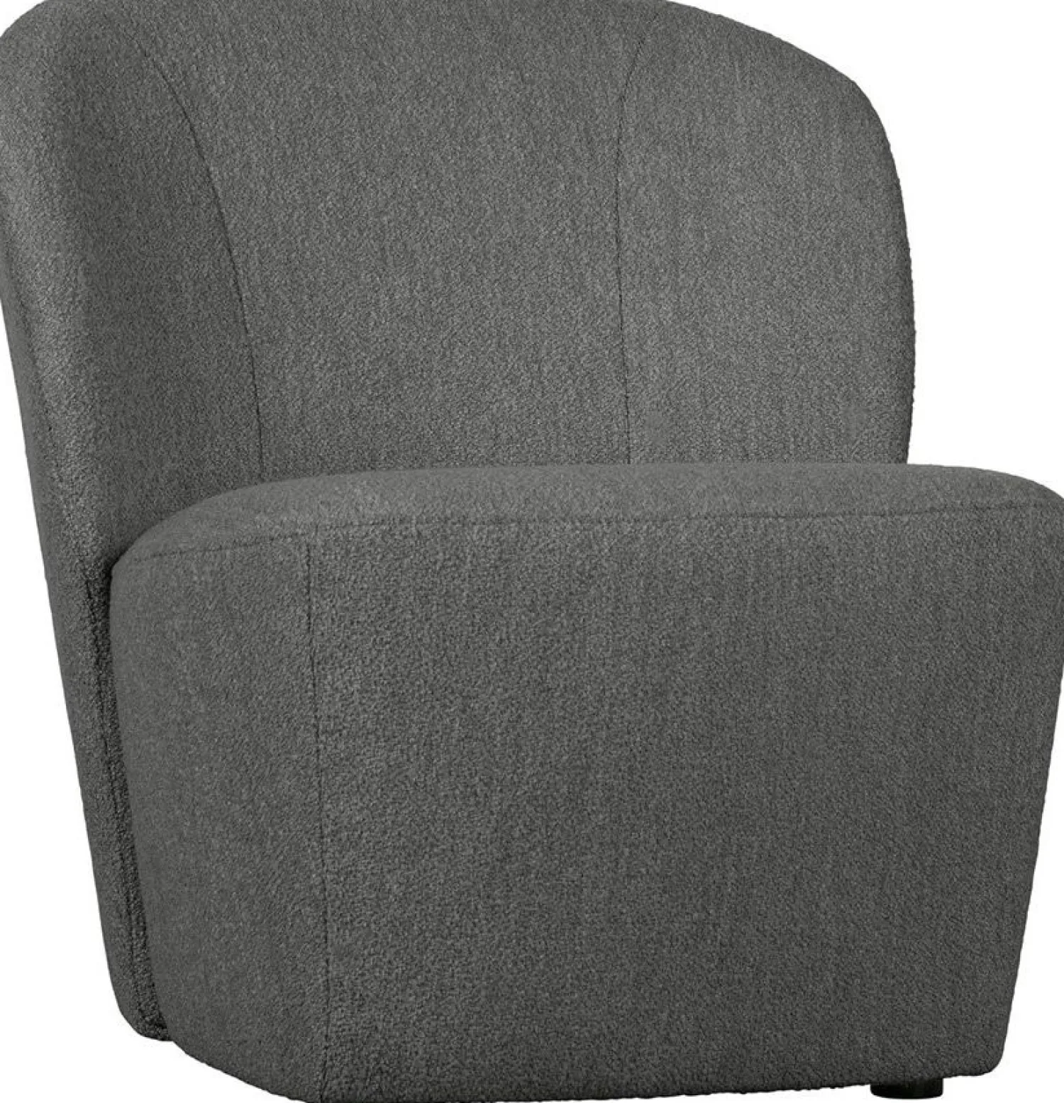 Ronde Fauteuils-vtwonen Lofty Bouclé Fauteuil Steel Grey