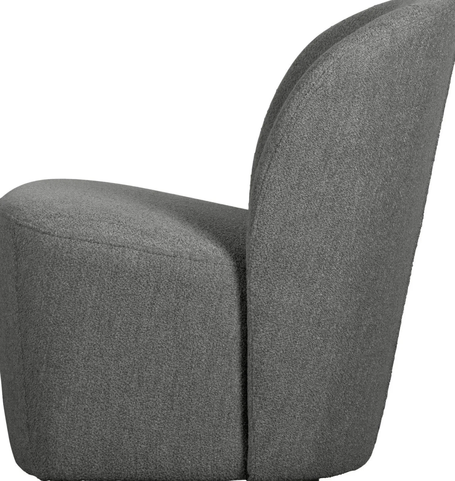 Ronde Fauteuils-vtwonen Lofty Bouclé Fauteuil Steel Grey