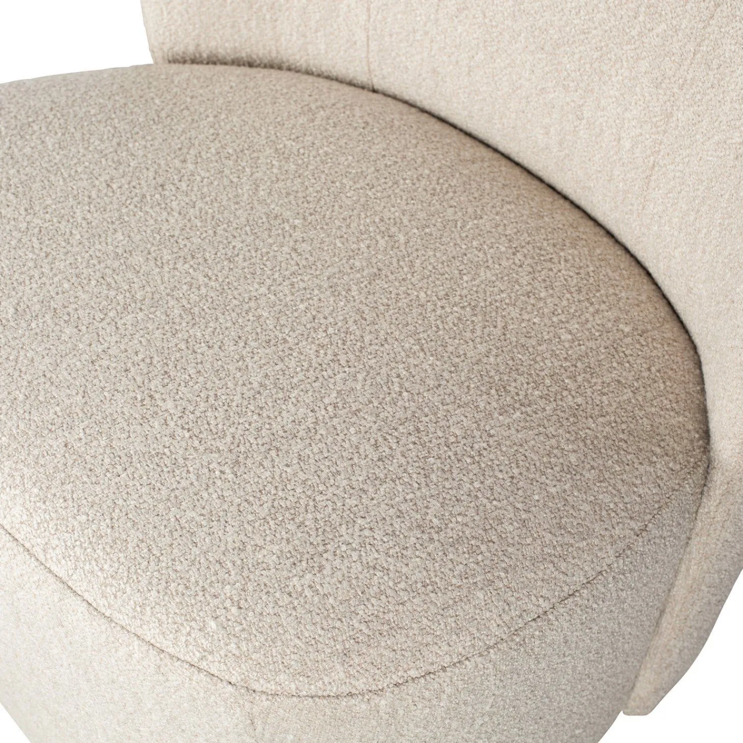 Ronde Fauteuils-vtwonen Lofty Bouclé Fauteuil Natural
