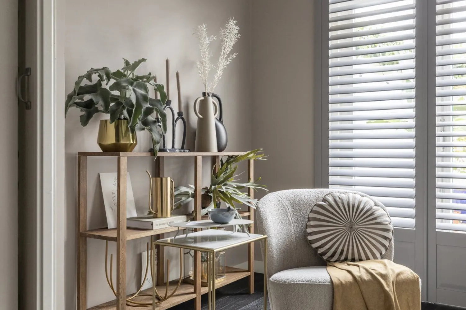 Ronde Fauteuils-vtwonen Lofty Bouclé Fauteuil Natural