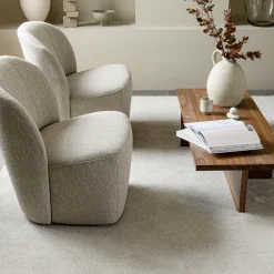 Ronde Fauteuils-vtwonen Lofty Bouclé Fauteuil Natural