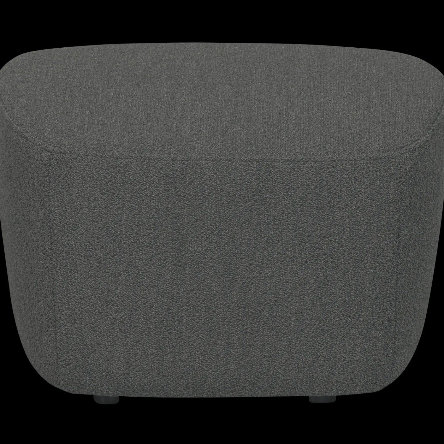 Hockers|Poefs-vtwonen Lofty Bouclé Hocker Steel Grey