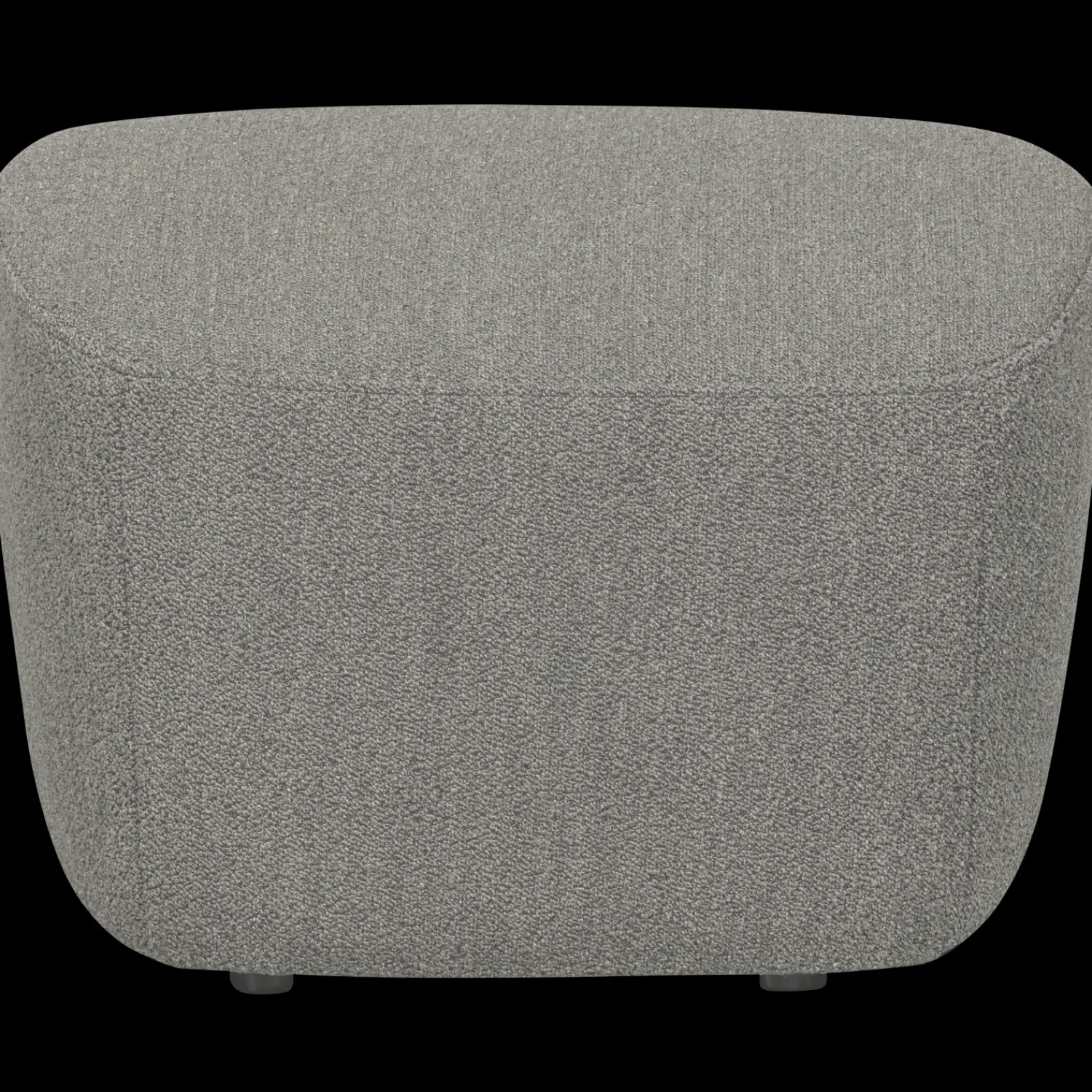 Hockers|Poefs-vtwonen Lofty Bouclé Hocker Grey