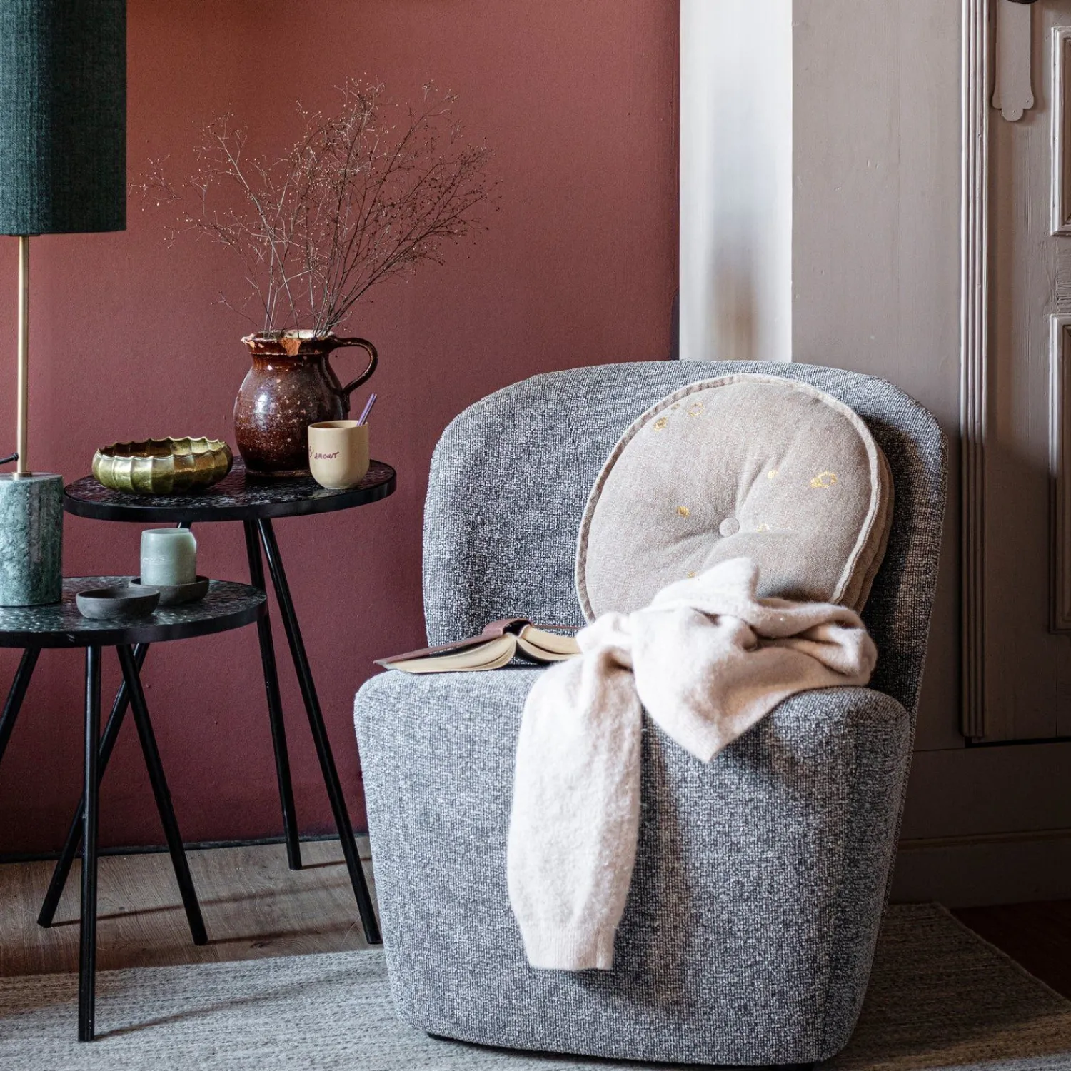 Ronde Fauteuils-vtwonen Lofty Fauteuil Grijs