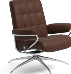Leren Fauteuils|Relaxfauteuils-Stressless London Relaxfauteuil bruin