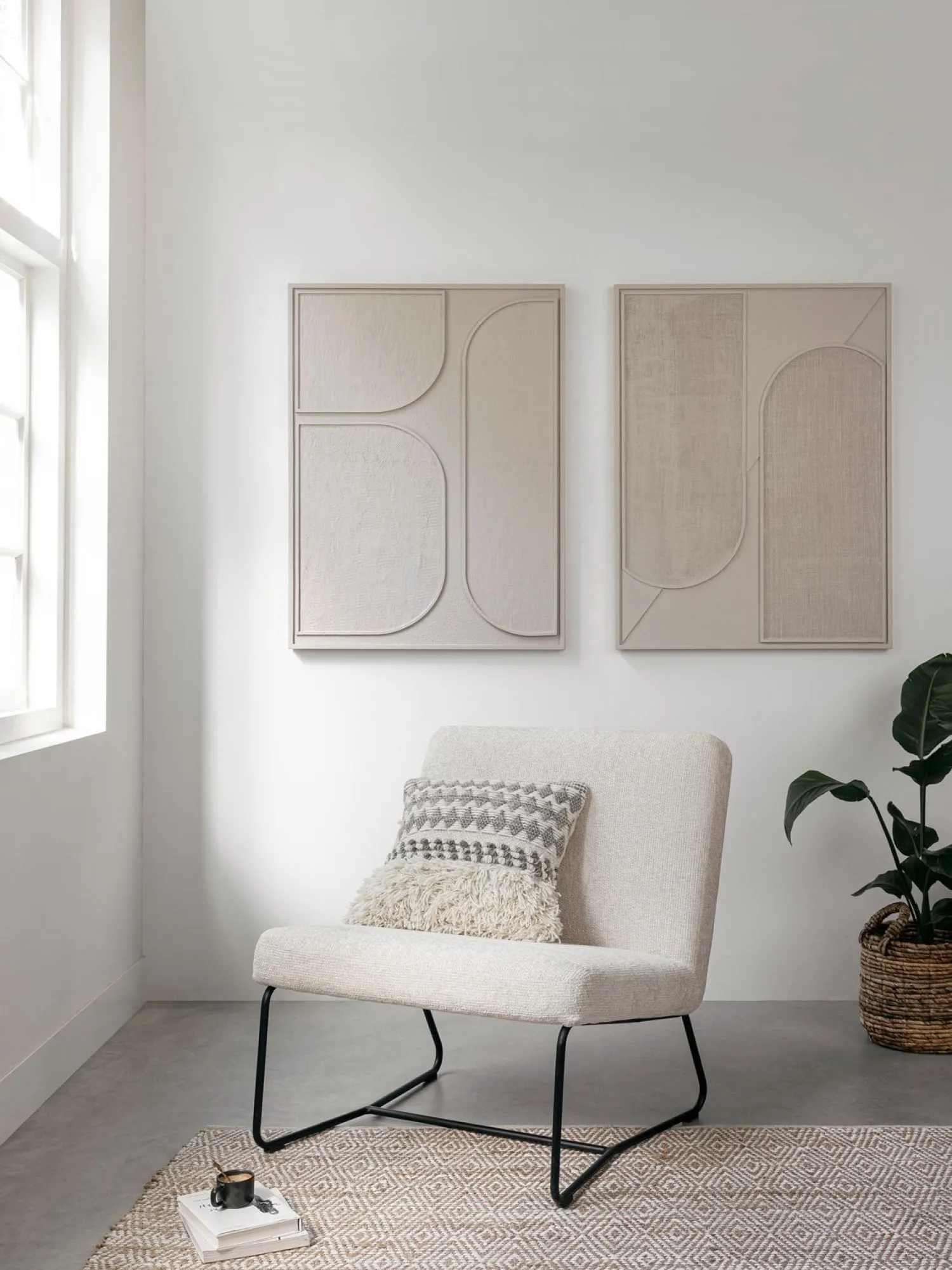 Wanddecoraties-MUST Living Lorcan Wanddecoratie Cream