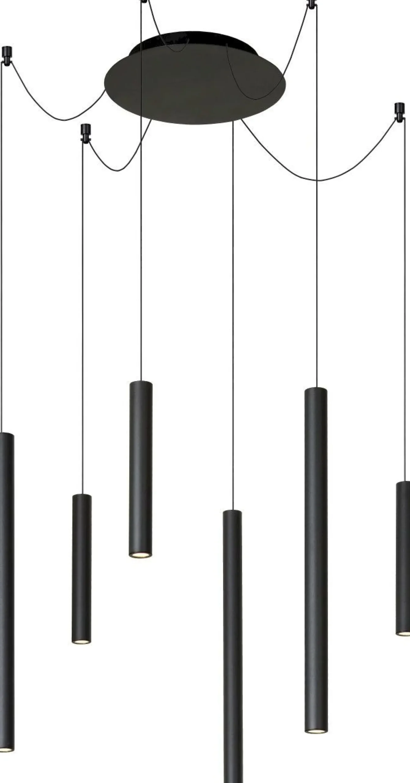 Moderne Hanglampen|Moderne Hanglampen-Lucide Lorenz Rond Hanglamp Zwart
