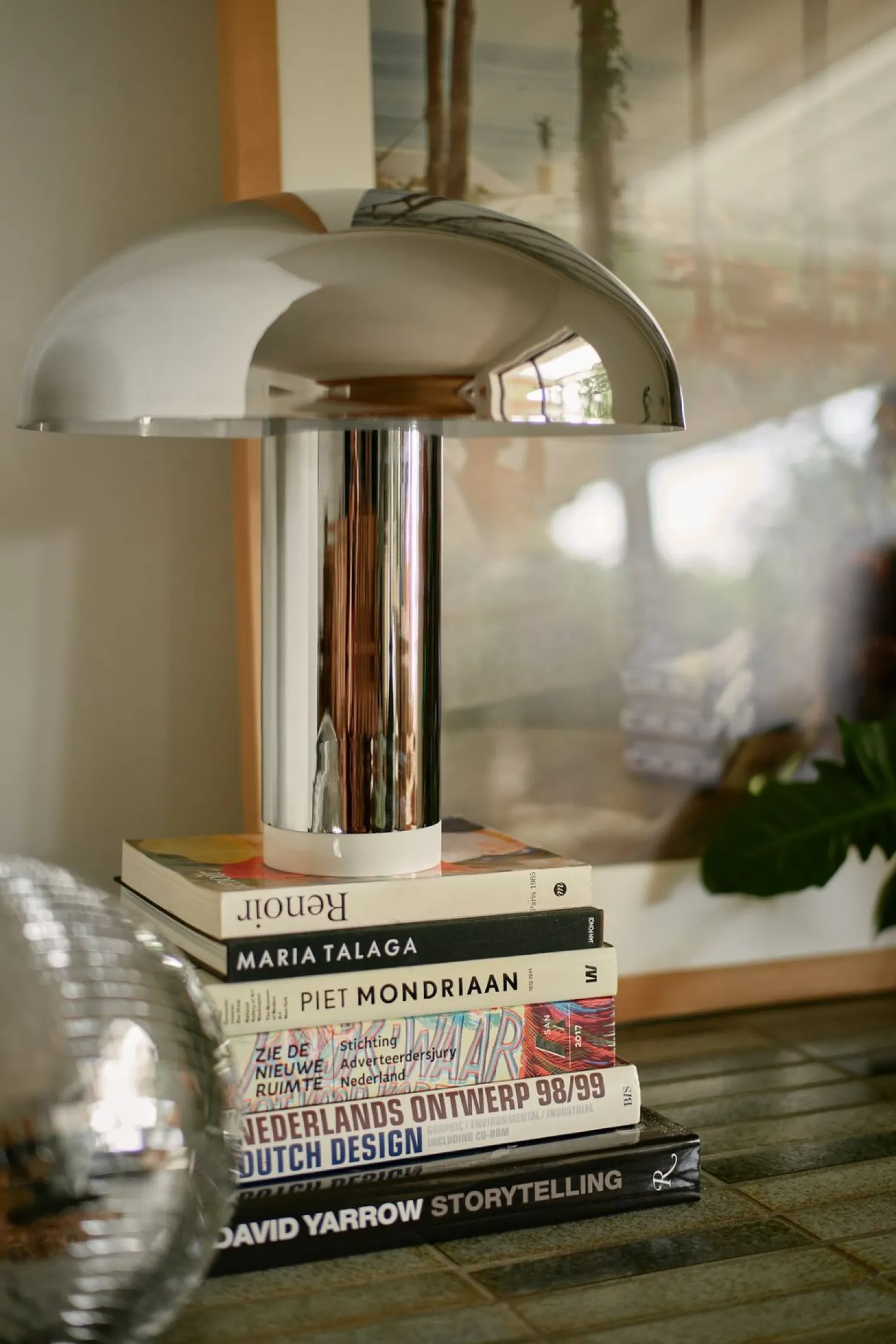 Tafellampen|Tafellampen-HKLIVING Lounge Tafellamp Chrome