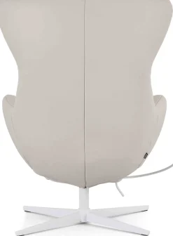Leren Fauteuils|Design Fauteuils-Montèl Lucille Fauteuil Silk, wit