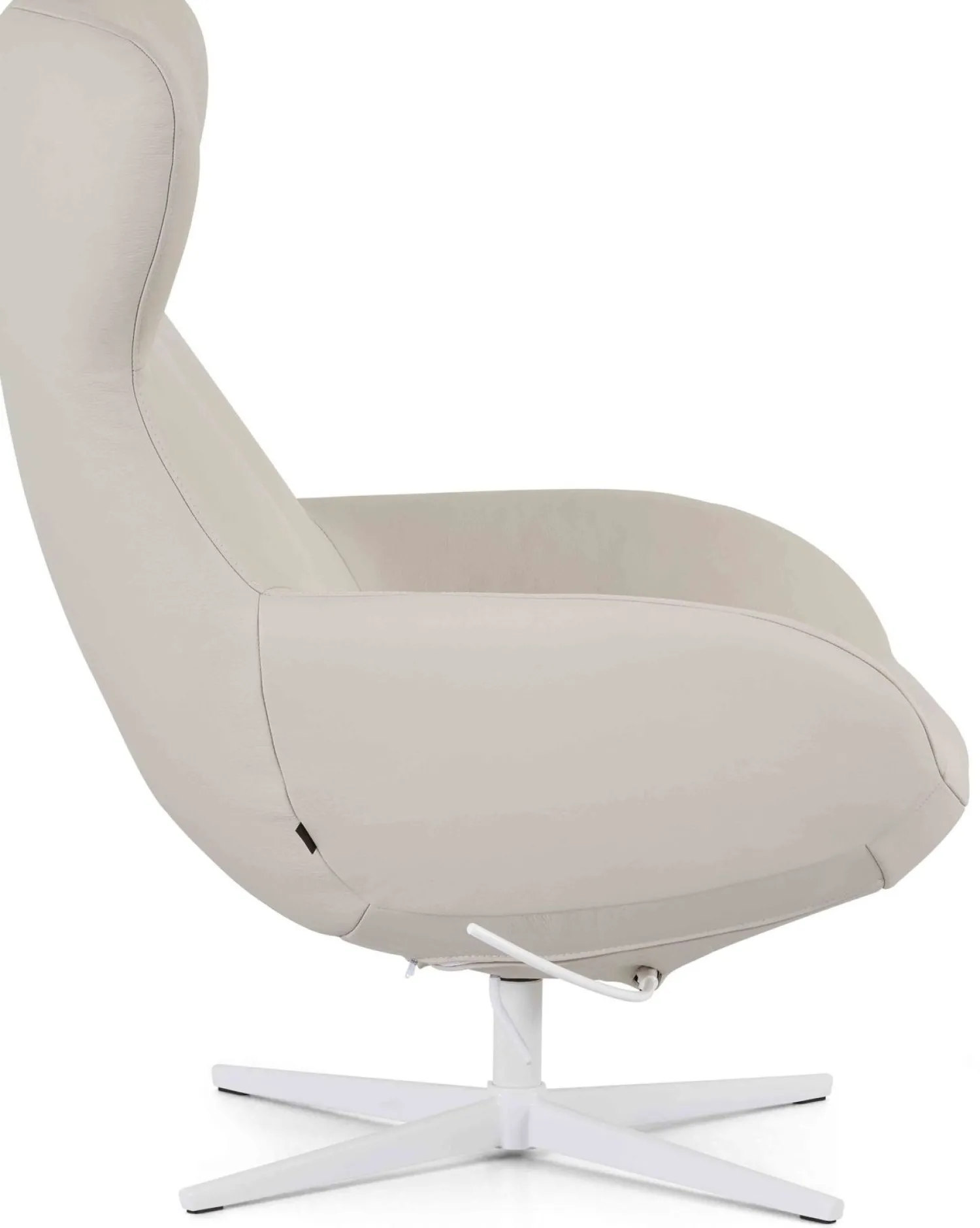 Leren Fauteuils|Design Fauteuils-Montèl Lucille Fauteuil Silk, wit