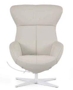 Leren Fauteuils|Design Fauteuils-Montèl Lucille Fauteuil Silk, wit