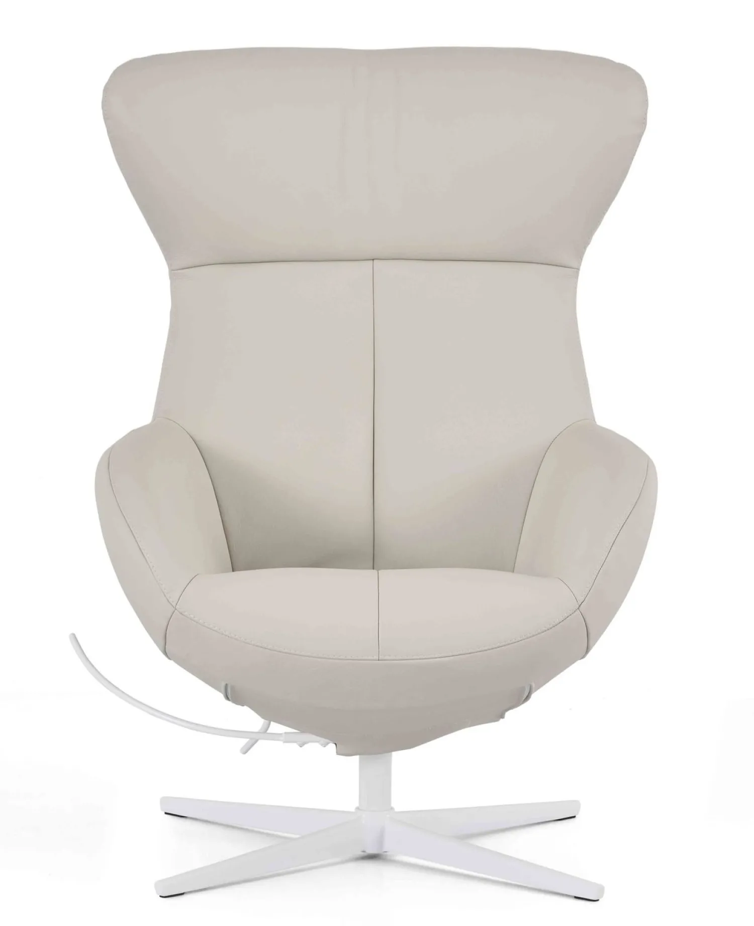 Leren Fauteuils|Design Fauteuils-Montèl Lucille Fauteuil Silk, wit