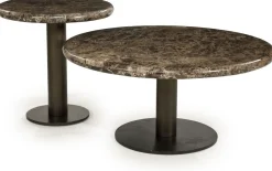 Marmeren Bijzettafels-Eleonora Luigi Bijzettafel Bruin