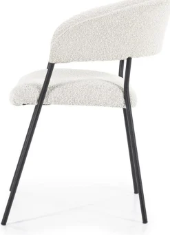 Eetkamerstoelen Met Armleuning-Eleonora Luka Eetkamerstoel Beige