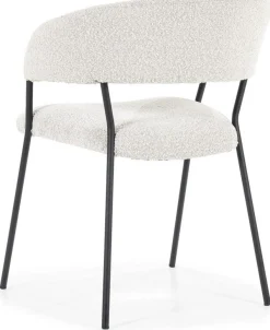 Eetkamerstoelen Met Armleuning-Eleonora Luka Eetkamerstoel Beige