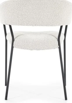 Eetkamerstoelen Met Armleuning-Eleonora Luka Eetkamerstoel Beige