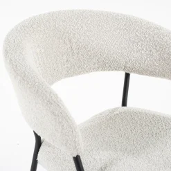 Eetkamerstoelen Met Armleuning-Eleonora Luka Eetkamerstoel Beige