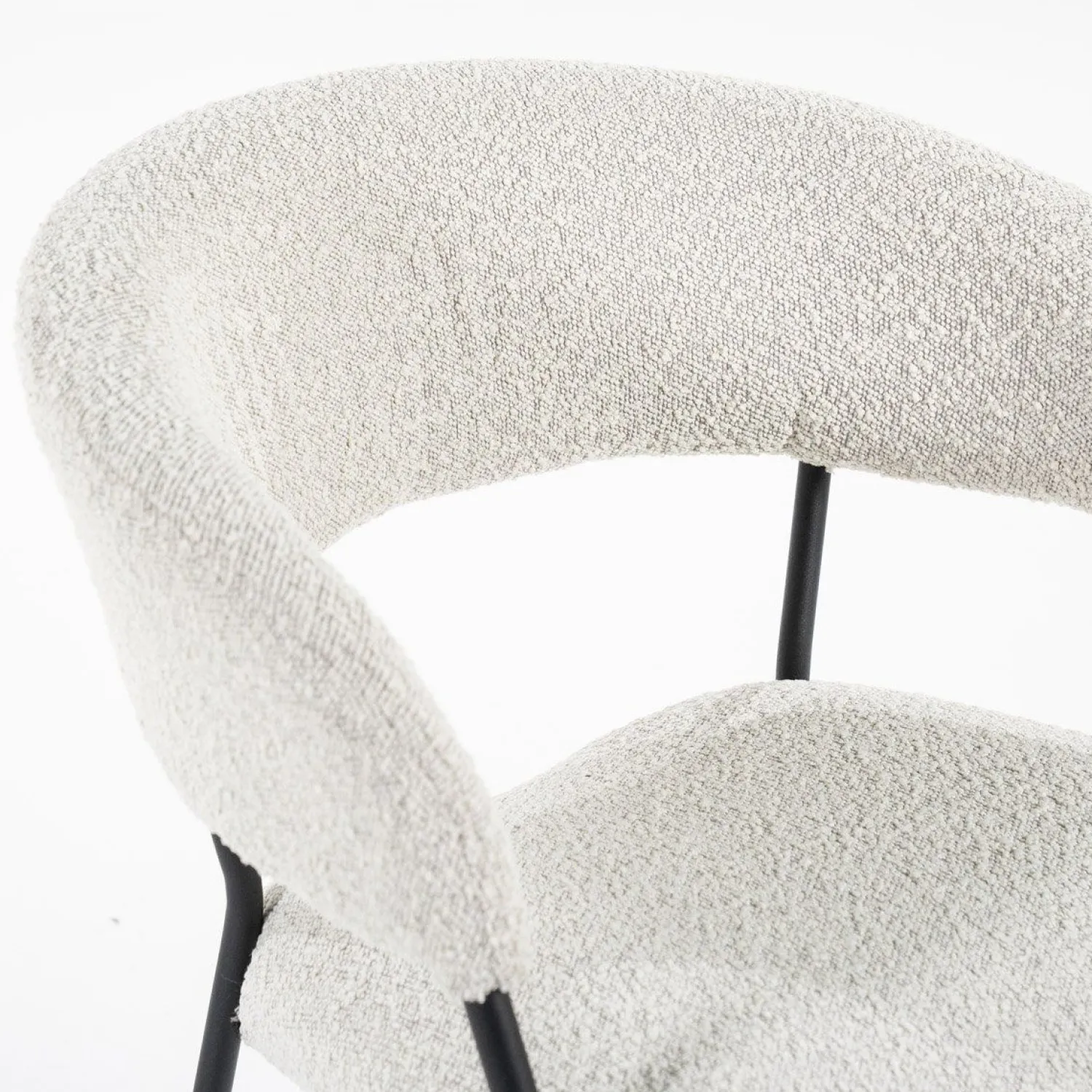 Eetkamerstoelen Met Armleuning-Eleonora Luka Eetkamerstoel Beige