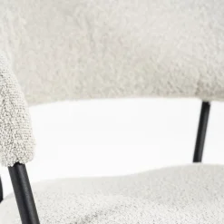 Eetkamerstoelen Met Armleuning-Eleonora Luka Eetkamerstoel Beige