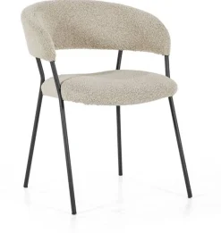 Eetkamerstoelen Met Armleuning-Eleonora Luka Eetkamerstoel Taupe