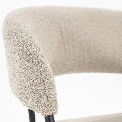 Eetkamerstoelen Met Armleuning-Eleonora Luka Eetkamerstoel Taupe