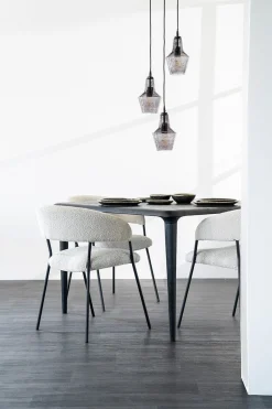 Eetkamerstoelen Met Armleuning-Eleonora Luka Eetkamerstoel Taupe