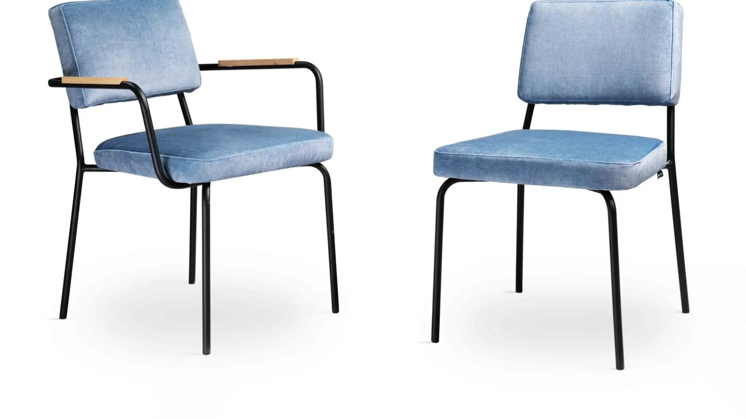 Eetkamerstoelen Met Armleuning-Eijerkamp Collectie Luke Armstoel Blauw