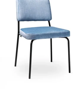 Eetkamerstoelen Zonder Armleuning-Eijerkamp Collectie Luke Eetkamerstoel Blauw