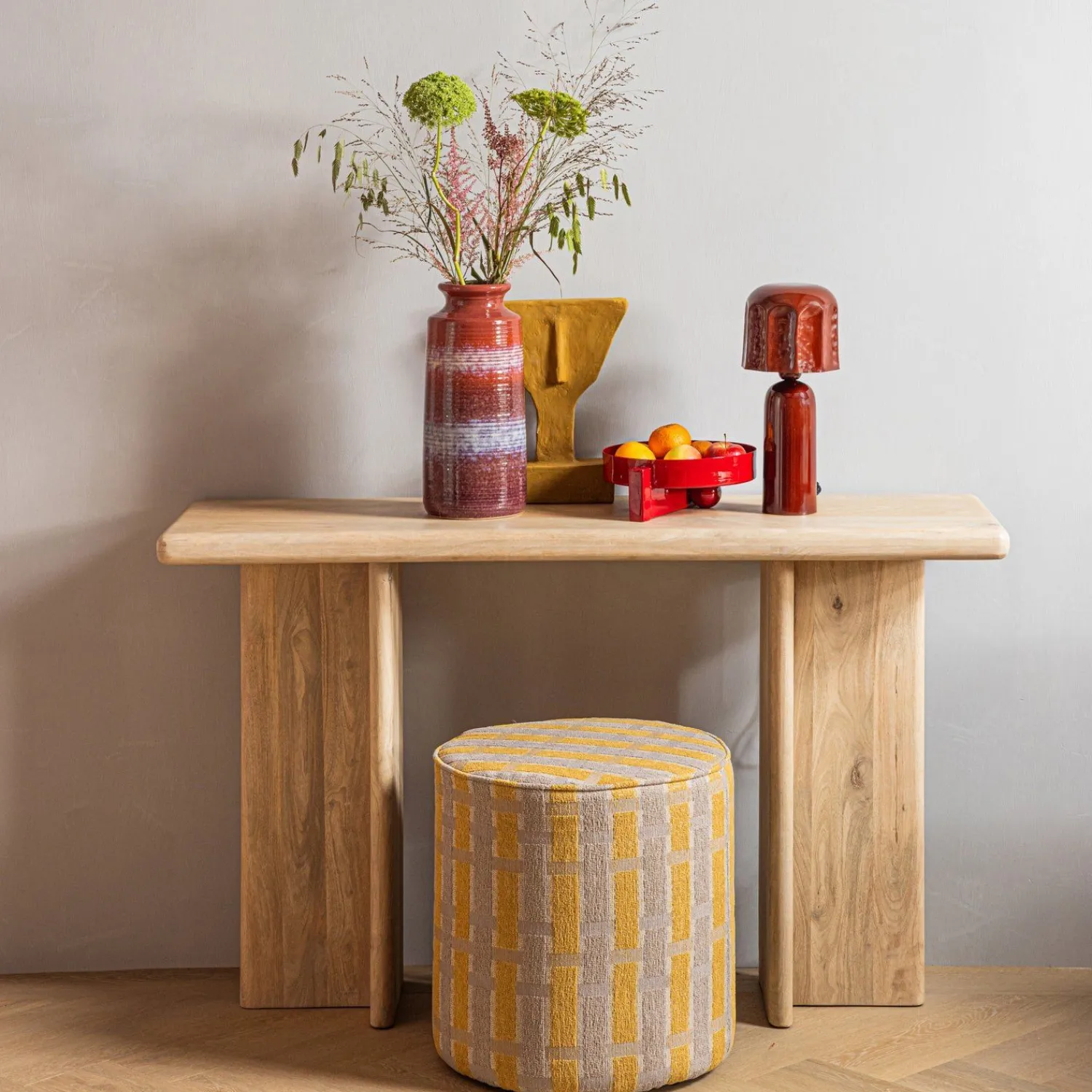 Tafellampen|Tafellampen-WOOOD Lumira Tafellamp Bruinrood