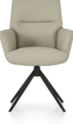 Eetkamerstoelen Met Armleuning-Montèl Luna Eetkamerstoel Creme