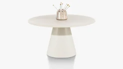 Houten Eettafels|Ronde Eettafels-XOOON Lund Cone Rond Eettafel Stone Skin