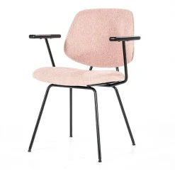 Eetkamerstoelen Met Armleuning-Eleonora Lynn Armstoel Roze