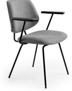 Eetkamerstoelen Met Armleuning-Eleonora Lynn Armstoel Grijs