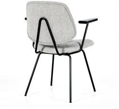 Eetkamerstoelen Met Armleuning-Eleonora Lynn Armstoel Grijs