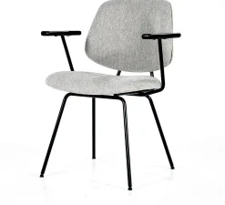 Eetkamerstoelen Met Armleuning-Eleonora Lynn Armstoel Grijs
