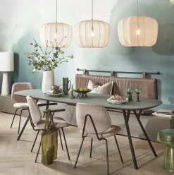 Eetkamerstoelen Met Armleuning-Eleonora Lynn Armstoel Beige