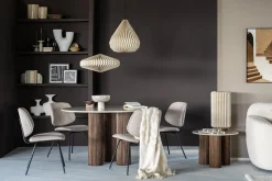 Eetkamerstoelen Zonder Armleuning-Eleonora Lynn Eetkamerstoel Beige
