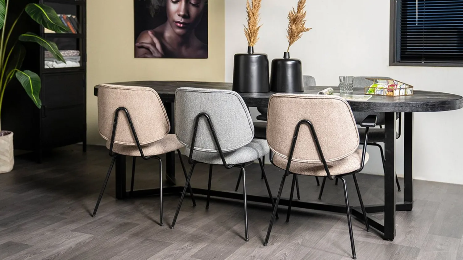 Eetkamerstoelen Zonder Armleuning-Eleonora Lynn Eetkamerstoel Grijs