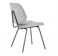 Eetkamerstoelen Zonder Armleuning-Eleonora Lynn Eetkamerstoel Grijs